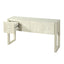 Geometric Carved Console Table With 3 Soft Close Drawers