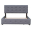 Upholstered Platform Bed With Classic Headboard And Drawers, No Box Spring Needed