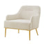 Modern Elegance Accent Chair With Curved Backrest