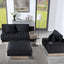 Memphis - Reversible Sectional Sofa Ottoman With Storage Compartment, Drawer, USB ports, Charging Outlets
