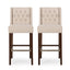 Solstara - Upholstered Dining Barstool With Button Tufted And Wing Back