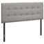 Full Size Bed Headboard Only, Upholstered, Transitional - Gray