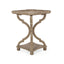French Country Accent Table With Hourglass Design - Natural