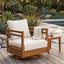 Outdoor Smooth Swivel Chair With Cushions