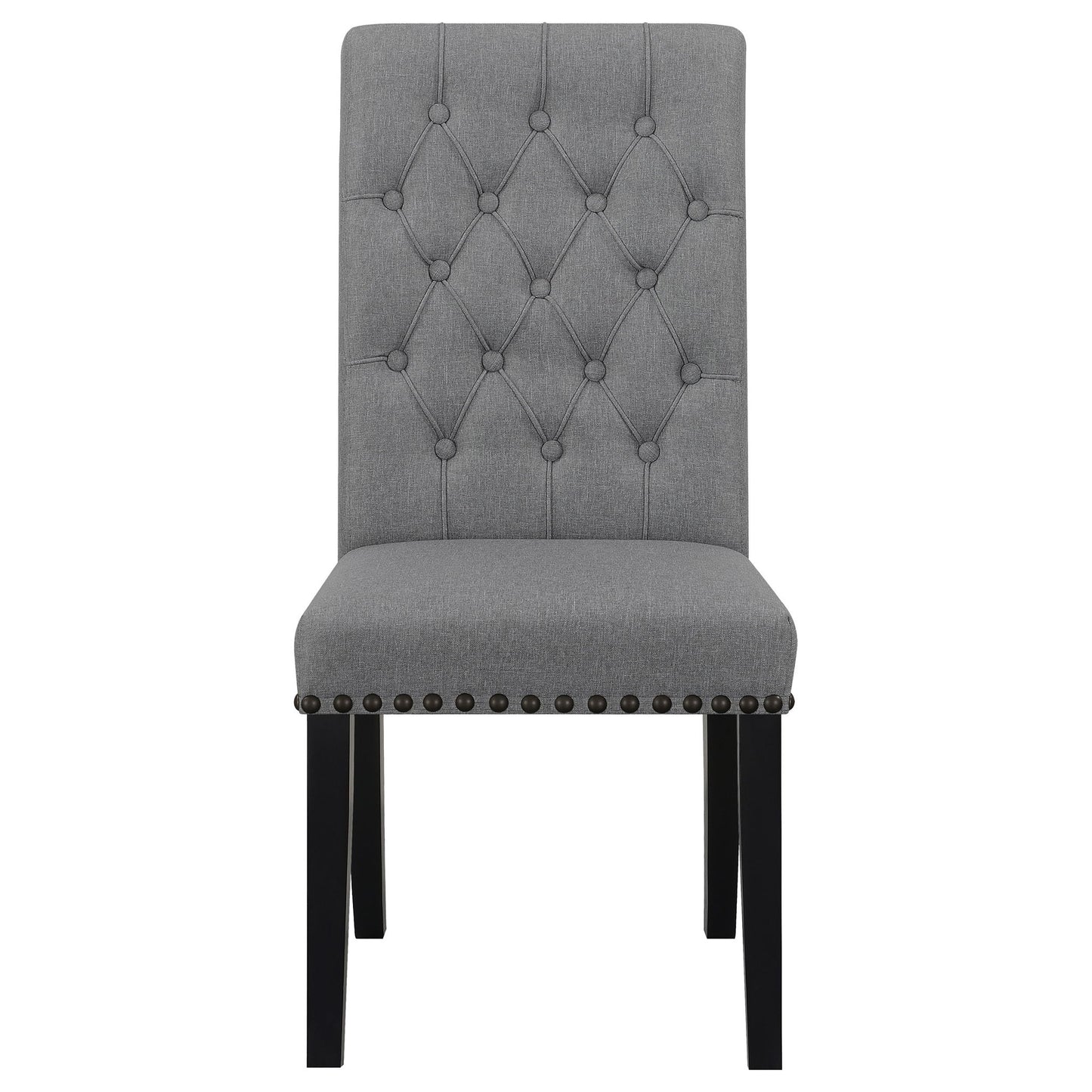 Tufted Rolled Backrest Side Chairs (Set of 2)