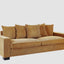 Luxe Sofa With 5 Matching Toss Pillows, Sleek Design, Spacious And Comfortable 3 Seater Couch