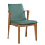 Dining Chairs (Set of 2) - Green / Walnut