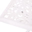 Celestine - Outdoor Cast Aluminum Dining Table With Floral Lattice Design And Umbrella Holder