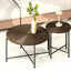 Coffee And End Table Set Waterproof Cover, Distressed Cylindrical Design, Legs Classic Rustic Charm (Set of 2)