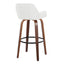 Daniella - Contemporary Fixed Height, Barstool & Swivel And Round Footrest (Set of 2)