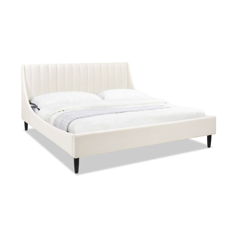 Aspen - Juego de cama de plataforma moderno con cabecero capitoné vertical
