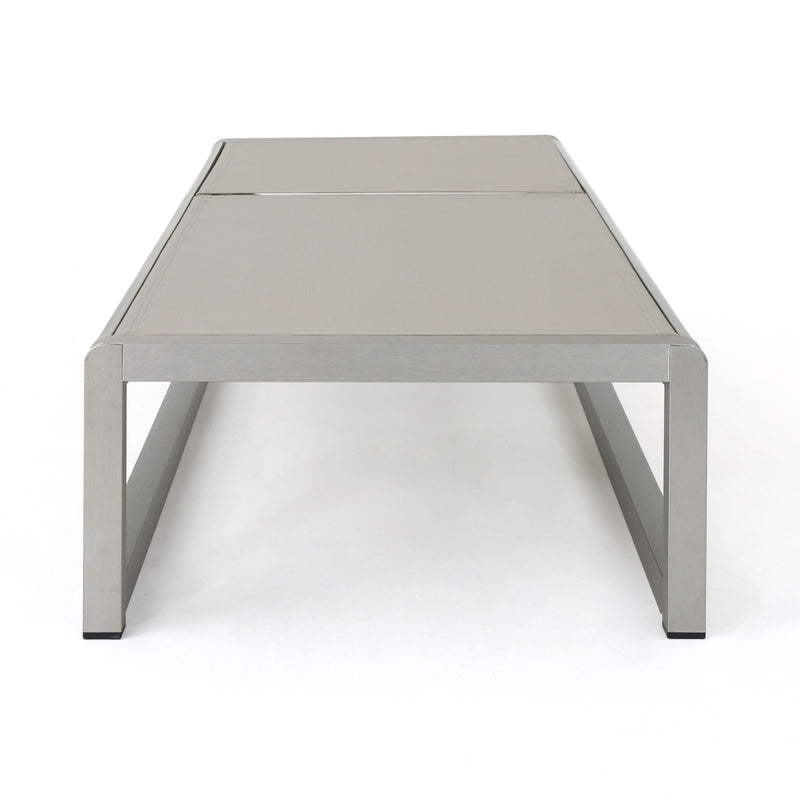 Outdoor Chaise Lounge (Set of 2) With Adjustable Aluminum Frame And Textilene Mesh Seating - Gray