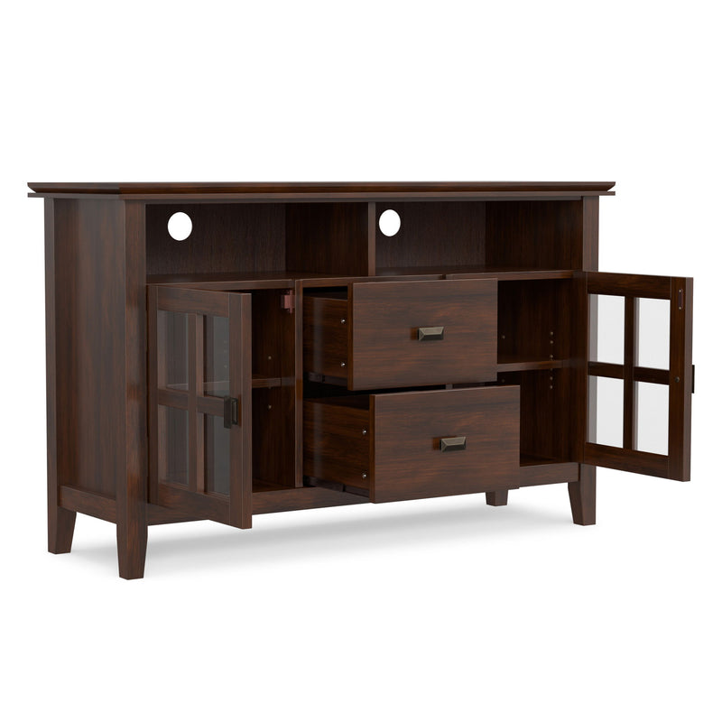 Artisan - TV Media Stand, Handcrafted - Russet Brown