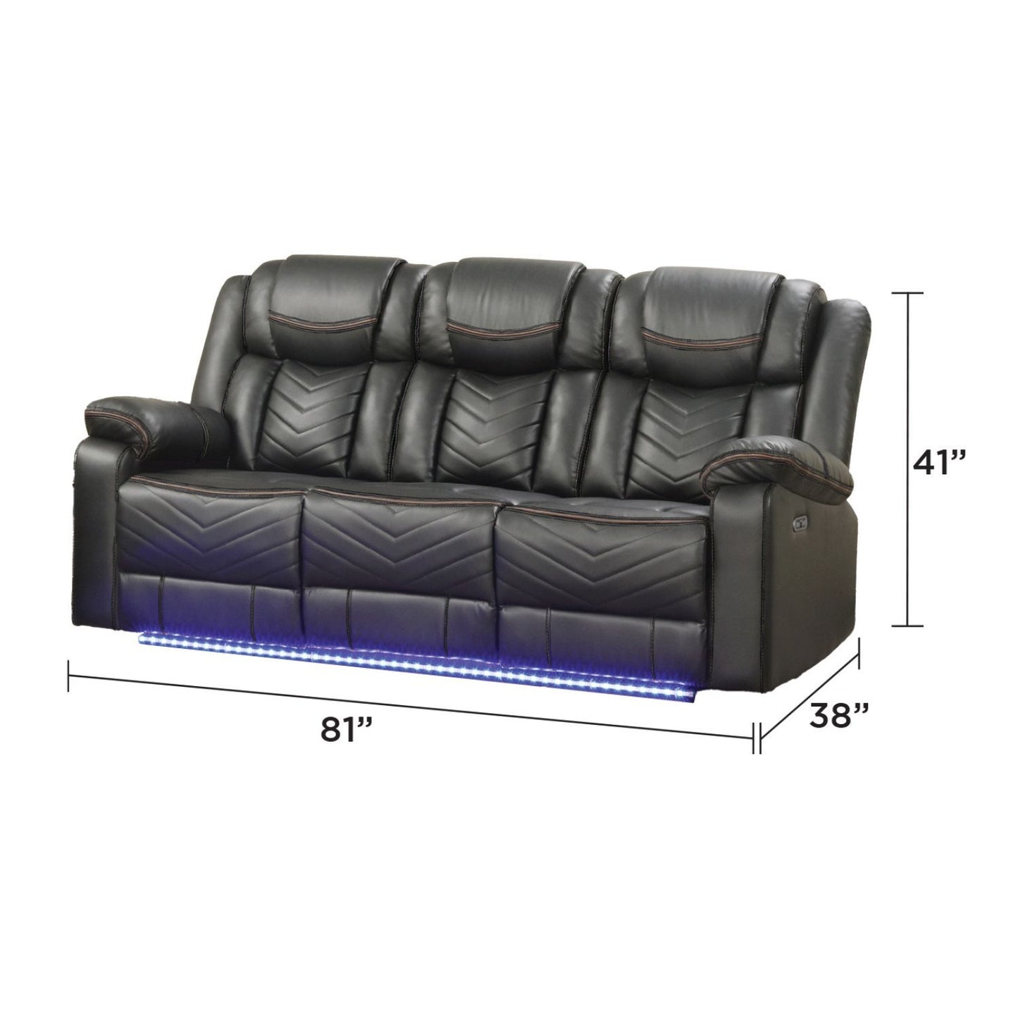Challenger - LED Power Recliner Sofa