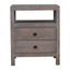 2 Drawer Open Bedside Table - Gray Ash