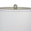 Cairo - Contemporary Table Lamp (Set of 2) - Nickel / White / Silver Trim