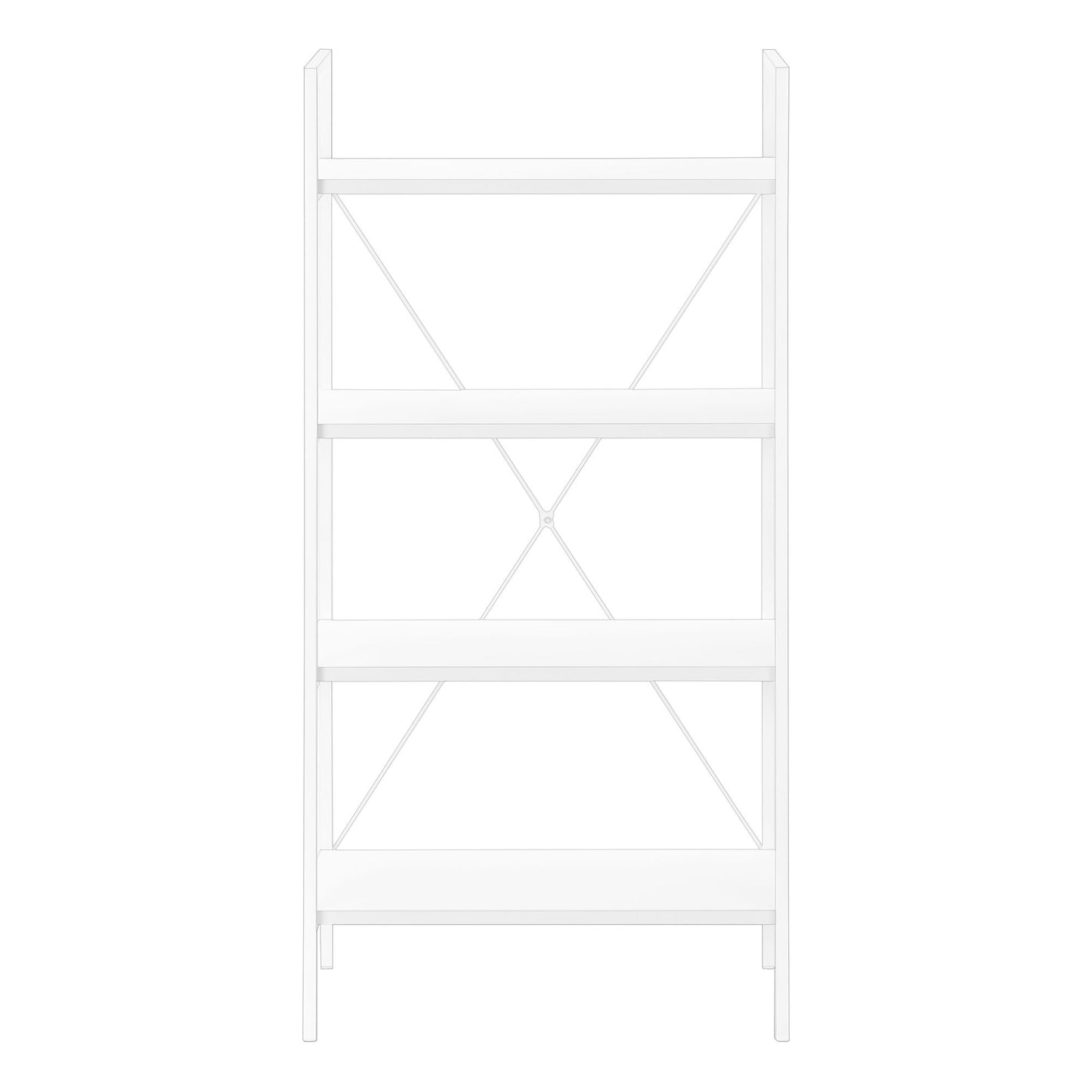 Bookshelf, Bookcase, 4 Tier, Office, Bedroom, Contemporary, Modern