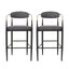 Upholstered Bar Stools With Backs For Kitchen Island (Set of 2)