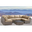 Seating Set With Cushions Handcrafted Wicker Design