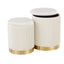 Marla - Contemporary Nesting Pleated Ottoman Set