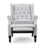 Armchair Recliner With Pushback Mechanism And Wingback Design