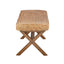 Bench With Water Hyacinth Seat - Brown