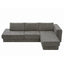 L-Shaped Modular Sofa With Double Layer Cushion