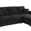Veronica - Reversible Sleeper Sectional Sofa With Storage Chaise - Black