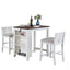 Graham - 3 Piece Small Space Counter Height Dining Table With Shelves And 2 Chairs (Set of 3)
