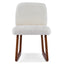 Dining Chair With Curved Legs (Set of 2) - Beige / Brown