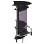 Strick & Bolton - Freestanding Glass Top Home Bar Wine Cabinet With Panels - Black