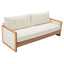 Modern 3 Seater Sofa With Wood Armrests