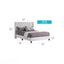Upholstered Nailhead Trim Chic Bed