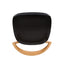 Raven - Stacking Sculpted Oak Dining Chair - Warm Natural Brown / Black