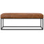 Candice - Ottoman Bench - Tan / Black
