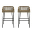 La Push - Outdoor Rope Barstool (Set of 2) - Black / Brown