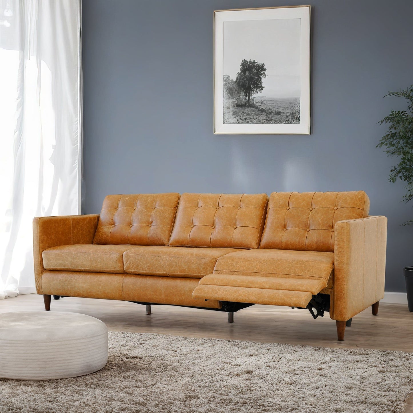 Christopher - Electric Inclining Sofa Left Facing - Tan