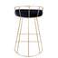 Canary - Contemporary / Glam Counter Stool (Set of 2) - Gold / Blue