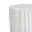 Handmade Side Table With Ribbed Design For Indoor And Outdoor Use - White