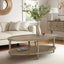 Bedford - Oval Coffee Table With Shelf - Natural
