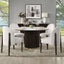 Clayten - Around Dining Table - Marble / Espresso