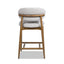 Locke - Modern Upholstered Counter Stool With Frame - Salt / Pepper