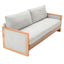 Modern 3 Seater Sofa With Wood Armrests