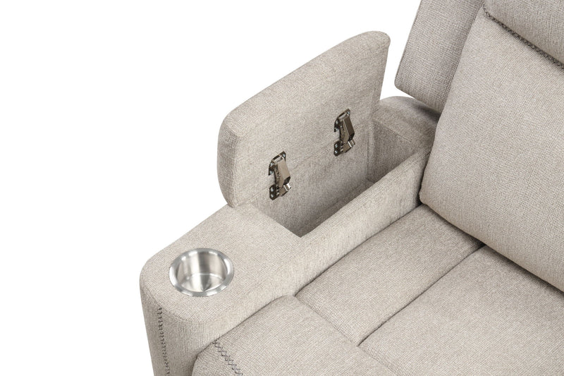 Galya - Sofá reclinable - Gris claro