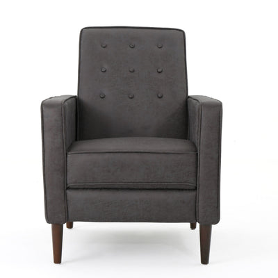 Macedonia - Button Tufted Fabric Recliner - Slate