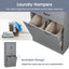 Modern Bathroom Storage Cabinet With Two Laundry Baskets, One Drawer, Adjustable Shelf