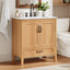 Elegant Fluted Bathroom Vanity With Sink, Soft Close Doors & Drawer