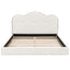 Upholstered Platform Bed With Sturdy Frame And Headboard