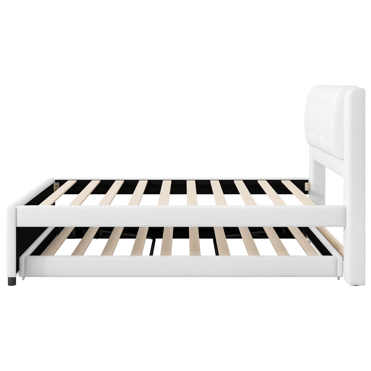 Upholstered Platform Bed With Multifunctional Trundle