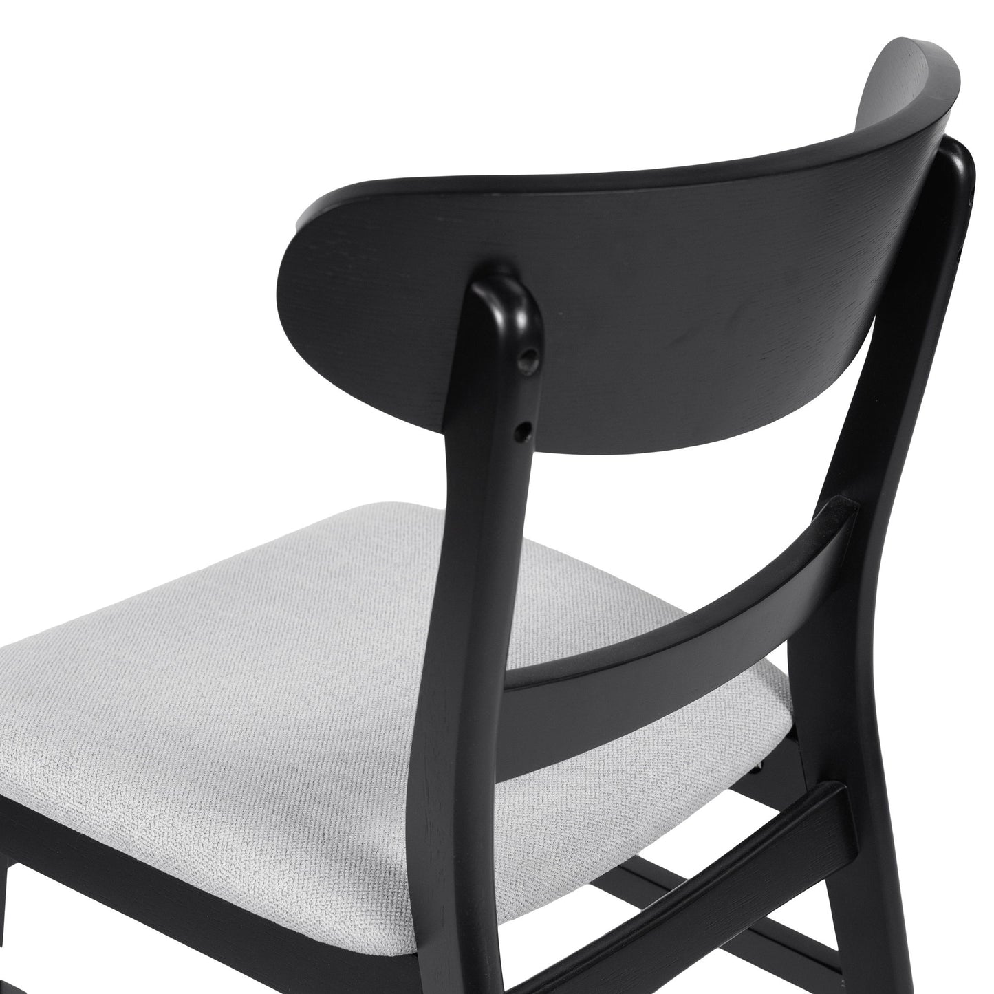 Mid Century Dining Chairs With Cushioned Seats And Wood Frame (Set of 2)